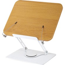 Xin Yue Zhang 360° Dönen Taban Kitap Standı Okumak Için Tutucu Eller Serbest Katlanabilir Kitap Ekran Standı, Ataşlar ile Ahşap Panel Standı (Yurt Dışından)