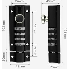 Xin Yue Zhang Şifreli Kilit Sürgülü Şifreli Kilit Şifreli Kapı Mandalı Güvenlik Kilidi Hırsızlığa Karşı Şifreli Kilit Mandalı (Siyah) (Yurt Dışından)