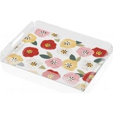 The Mia Gelincik Şeffaf Pleksi Tepsi 42X32 cm