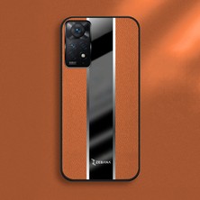 Zebana Xiaomi Redmi Note 11 Pro 4g Uyumlu Kılıf Zebana Premium Deri Kılıf Kahverengi