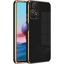 Zebana Xiaomi Redmi Note 11 Pro 4g Uyumlu Kılıf Zebana Golden Silikon Kılıf Siyah