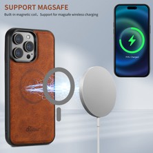 LRtools iPhone 14 Pro Max Magnetic Case Pu+Tpu Anti-Güz Söndürülebilir Telefon Kapağı (Yurt Dışından)