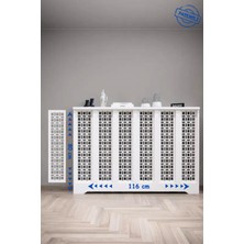 Endless Shopping Beyaz Kalorifer Petek Kaplama Dresuar Ahsap 116 cm Petek Onu Kapatma Petek Ustu Rafi Kapama Dresuar