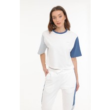 Lumberjack Wl Annabel 11Ck1235 4Fx Mavi Kadın Kısa Kol T-Shirt