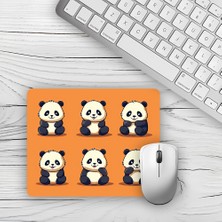 Moddy Store Sevimli Yavru Pandalar Tasarımlı Baskılı Kaydırmaz Taban 18X22 cm Mouse Pad