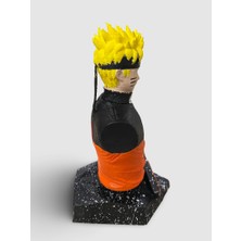 3D Layer Craft Naruto Uzumaki Büst Figür Boyalı 15 cm Anime Karakter Figürü