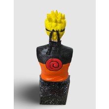 3D Layer Craft Naruto Uzumaki Büst Figür Boyalı 15 cm Anime Karakter Figürü