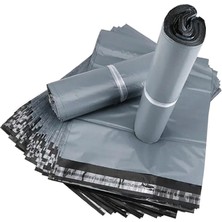 Alc 35x45+4 Kargo Poşeti Cepli Eko Gri 100'lü Paket
