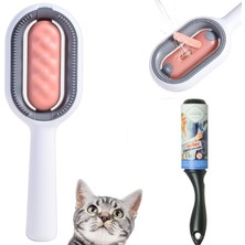 Msmeticaret Su Hazneli Kedi Yıkama Temizleme Tarağı + Tüy Toplama Rulo Hediyeli 60 Yaprak