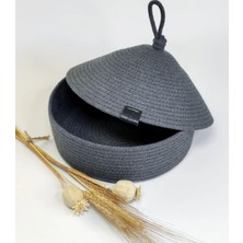 Home Decors By Özlem Kapaklı Hasır Sepet Organizer Sepet Takımı Saklama Kutusu HEDIYELIK-20X7CM