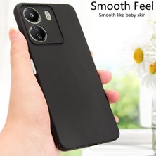 MTK Moveteck Xiaomi Poco C65 Kılıf Kamera Korumalı Yumuşak Silikon + 9h Ekran Koruyucu Cam 2'li Set