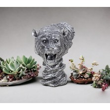 Elifeshop Lüks Gerçekçi Reçine 3D Kaplan Biblo Heykel Figür Ev & Ofis Hediyesi Dekoratif Obje Vitrin Süsü