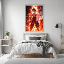 Gaagart Metal Çerçeveli Temperli Cam Tablo Dizi Karakteri Dragon Ball Z