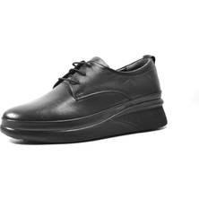 Beety 23BK195.918  Deri Siyah Ortopedik Kadın Günlük Iş Ayakkabı