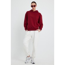 Kef Clothing Bordo Hoodie, Oversize Hoodie, Kadın Hoodie