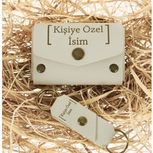 Miaju Taş Deri Cüzdan Anahtarlık Takım