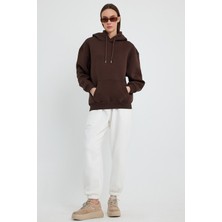 Kef Clothing Koyu Kahverengi Hoodie, Oversize Hoodie, Kadın Hoodie, Kanguru Cepli Kapüşonlu