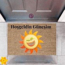 Modfex Kapı Önü Paspası Dekoratif Dijital Baskı Güneş P-2435