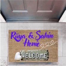 Modfex Kapı Önü Paspası Dekoratif Dijital Baskı Welcome P-2460
