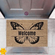 Modfex Kapı Önü Paspası Dekoratif Dijital Baskı Welcome P-2372