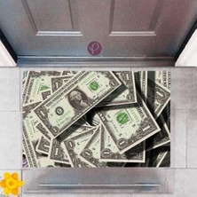 Modfex Kapı Önü Paspası Dekoratif Dijital Baskı Dolar P-2331