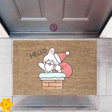 Modfex Kapı Önü Paspası Dekoratif Dijital Baskı Hello P-2370