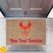 Modfex Kapı Önü Paspası Dekoratif Dijital Baskı Yine Yeni Yeniden P-2377