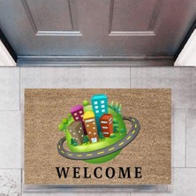 Modfex Kapı Önü Paspası Dekoratif Dijital Baskı ŞEHIRLERP-2730