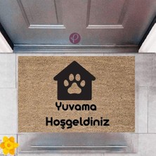 Modfex Kapı Önü Paspası Dekoratif Dijital Baskı Yuvama Hoşgeldiniz P-2423