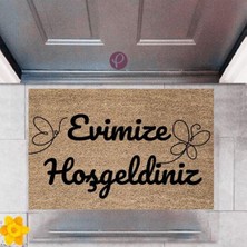 Modfex Kapı Önü Paspası Dekoratif Dijital Baskı Evimize Hoşgeldiniz P-2374