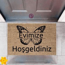Modfex Kapı Önü Paspası Dekoratif Dijital Baskı Evimize Hoşgeldiniz P-2373