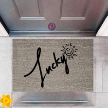 Modfex Kapı Önü Paspası Dekoratif Dijital Baskı Lucky   P-2361