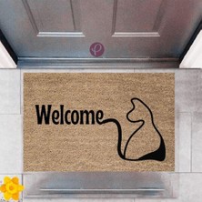 Modfex Kapı Önü Paspası Dekoratif Dijital Baskı Welcome P-2419