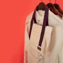 Miaju Mor Mini Tote Bag, Ön Cep Detaylı, 25 x 20 Cm, Ayarlanabilir Omuz Askılı Kadın Kol ve Omuz Çantası