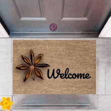 Miraxx Kapı Önü Paspası Dekoratif Dijital Baskı Welcome P-2427