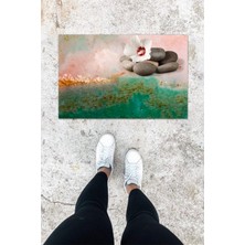 Modfex 3D Baskı Özel Tasarım  Renkli  Taş Desen Kapı Önü Paspası