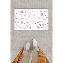 Miraxx Dijital Baskı Dekoratif Roket Pudra Kapı Önü Paspası K-1209