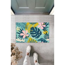 Modfex 3D Baskı Özel Tasarım  Mavi Yaprak  Paspas