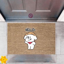 Miraxx Kapı Önü Paspası Dekoratif Dijital Baskı Hello   P-2369
