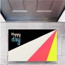 Miraxx Kapı Önü Paspası Dekoratif Dijital Baskı Happy Day P-2322