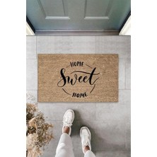 Miraxx Siyah Kapı Önü Paspası Home Sweet Home Desen  K-3298