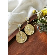 Halley Concept Taşlı Etnik Pirinç Küpe Kadın