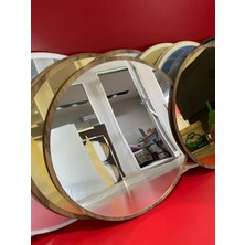 Arel Dekor 40 cm Dekoratif Yuvarlak Ayna |  Pleksi gold Ayna