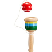 Pdrplnt Klasik Ahşap Kendama Kupası Top Atma Yakalama Oyunu Kırmızı (Yurt Dışından)