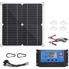 Talent 50W Güneş Panelı 18V Güneş Pilleri Bankası Konektörü Kapağı ile 100A Güneş Şarj Kontrol Cihazı IP65 Telefon Araba Rv Tekne Şarj Cihazı (Yurt Dışından)