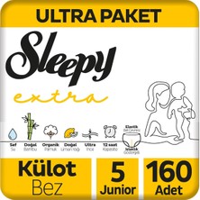 Sleepy Extra günlük Aktivite Ultra Paket Külot Bez 5 Numara Junior 160 Adet