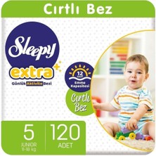 Sleepy Extra günlük Aktivite Bezi 5 Numara Junior 120 Adet