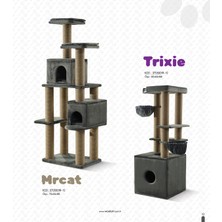 Woolart Trixie - Kedi Tırmalama - Yuvalı - Dinlenme Kutulu-Büyük Yuvalı