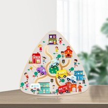 Lucky Star Çocuklar Ahşap Labirent Oyunu Matematik Oyuncak Renk Tanıma Seyahat Oyuncak Toddler Traffic Için (Yurt Dışından)