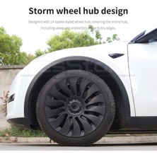 Tes Store Tesla Model Y/3 19" Jant Kapak Takımı Tesla Logolu (High Performance Symmetrical)